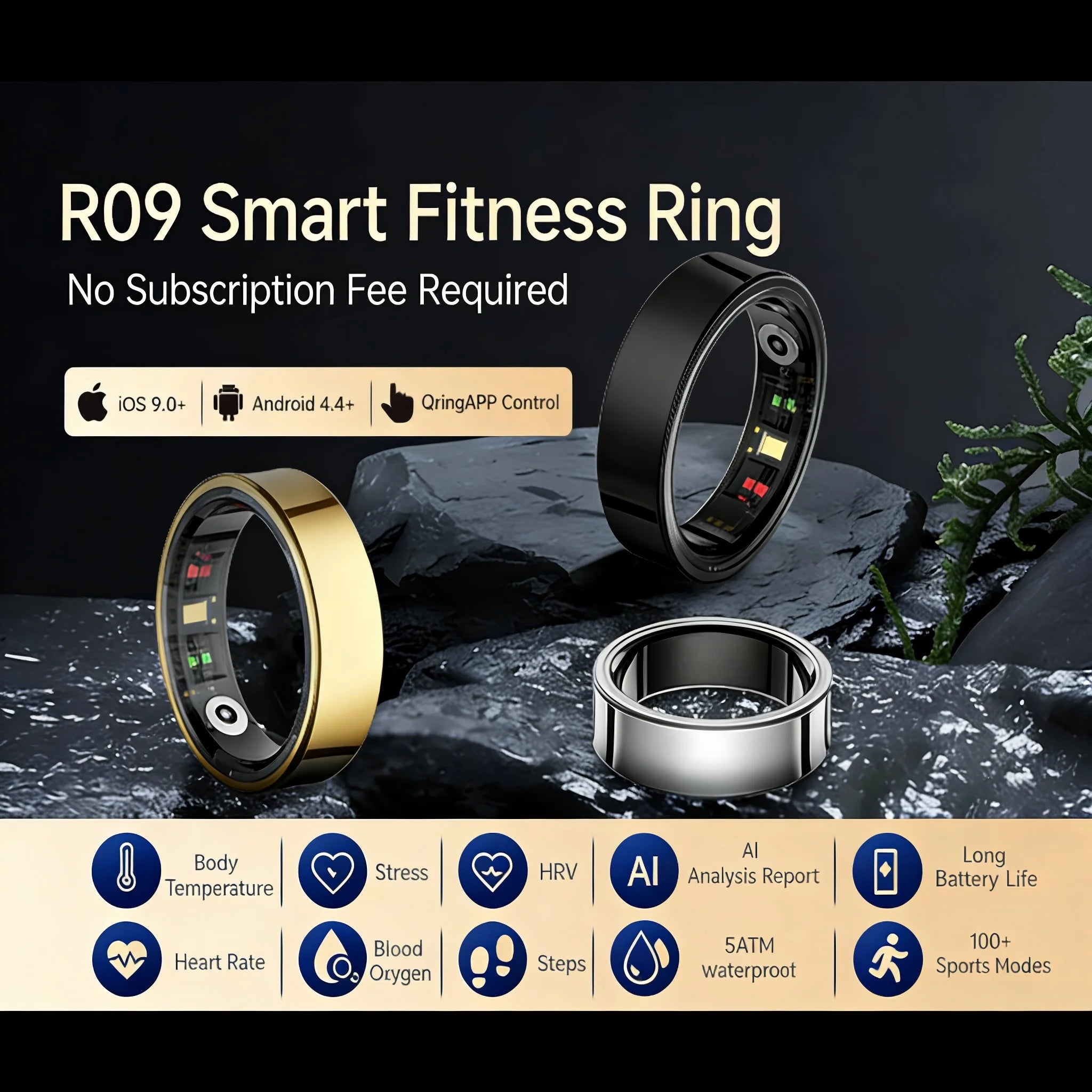 Ventustrend™ Intelligenter Gesundheits- & Fitnessring 2026